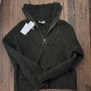 Design History Dark Green Cowl Neck Sweater
